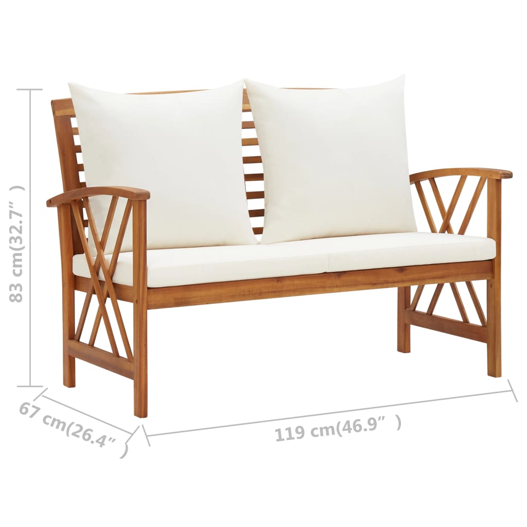 5-delige Loungeset met kussens massief acaciahout is nu te koop bij PeponiXL, paradijselijk wonen!