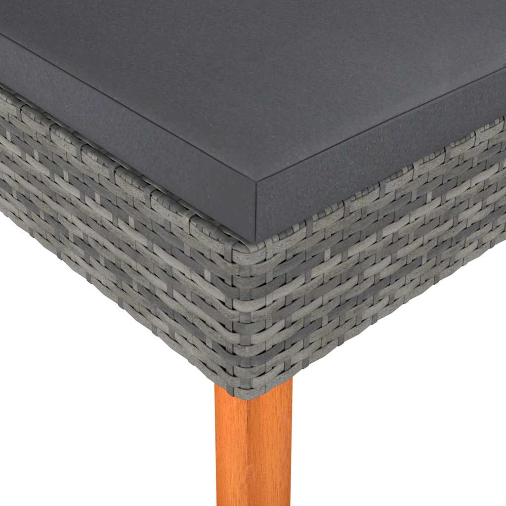 Voetenbank poly rattan en massief eucalyptushout is nu te koop bij PeponiXL, paradijselijk wonen!