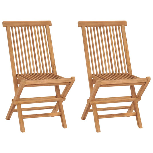 Tuinstoelen 2 st inklapbaar massief teakhout is nu te koop bij PeponiXL, paradijselijk wonen!