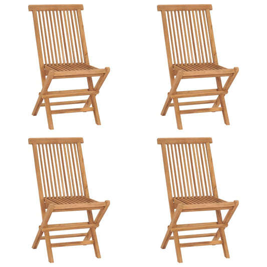 Tuinstoelen 4 st inklapbaar massief teakhout is nu te koop bij PeponiXL, paradijselijk wonen!