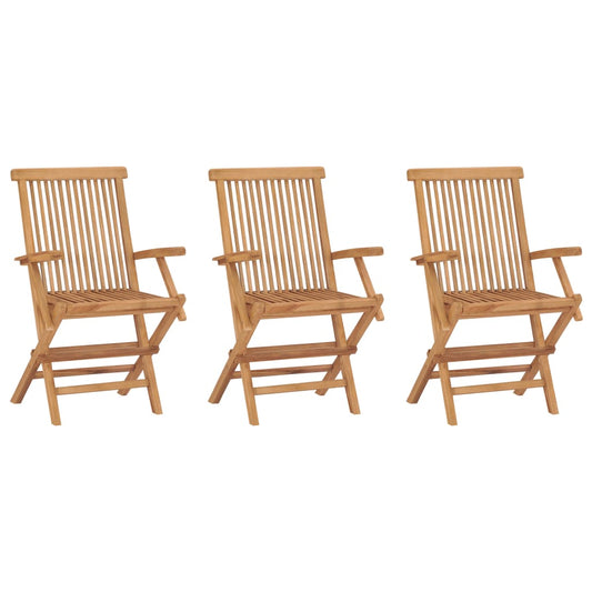 Tuinstoelen 3 st inklapbaar massief teakhout is nu te koop bij PeponiXL, paradijselijk wonen!