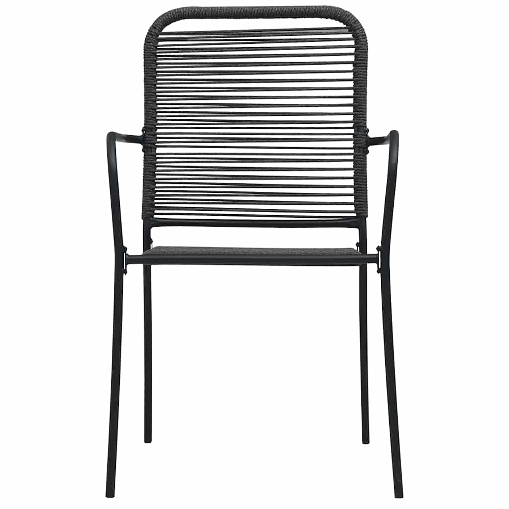 5-delige Tuinset katoenen touw en staal zwart is nu te koop bij PeponiXL, paradijselijk wonen!