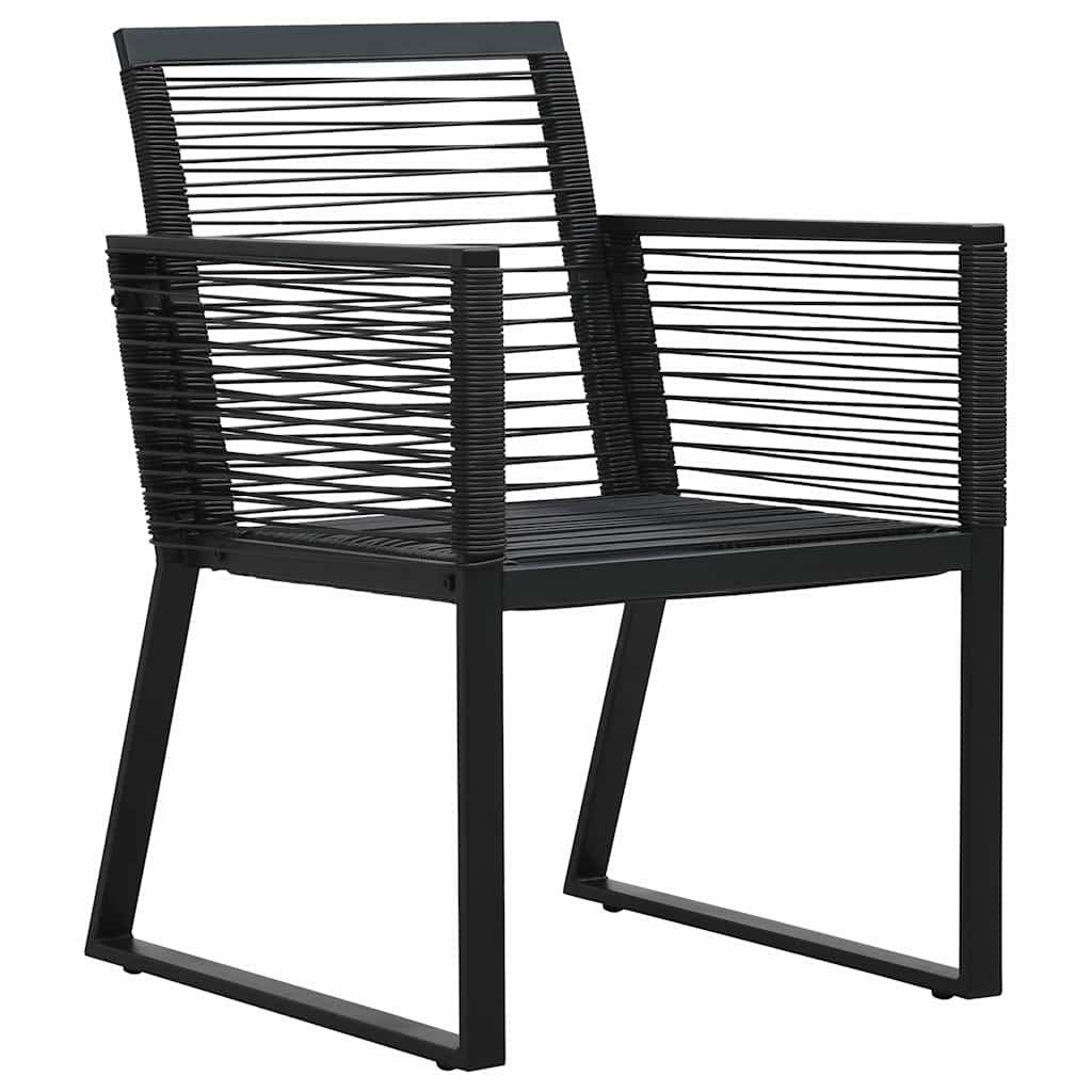 3-delige Tuinset PVC-rattan zwart is nu te koop bij PeponiXL, paradijselijk wonen!