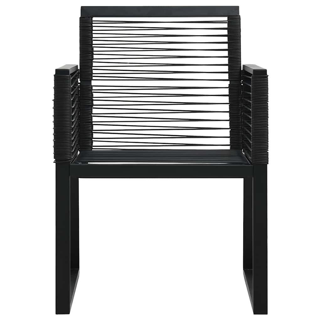 3-delige Tuinset PVC-rattan zwart is nu te koop bij PeponiXL, paradijselijk wonen!