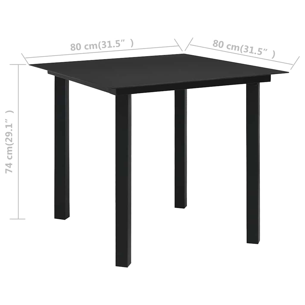3-delige Tuinset PVC-rattan zwart is nu te koop bij PeponiXL, paradijselijk wonen!