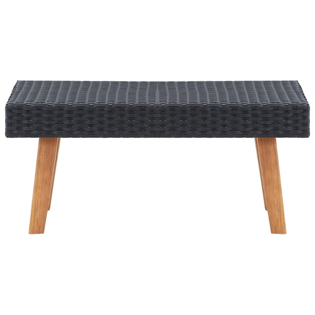 4-delige Loungeset met kussens poly rattan zwart is nu te koop bij PeponiXL, paradijselijk wonen!
