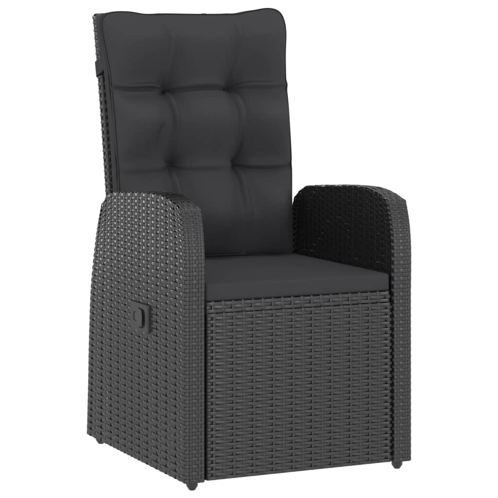 11-delige Tuinset met kussens poly rattan zwart is nu te koop bij PeponiXL, paradijselijk wonen!