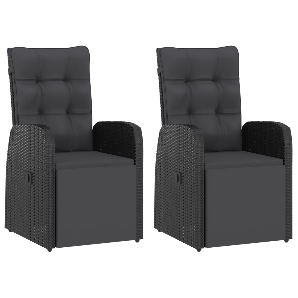 11-delige Tuinset met kussens poly rattan zwart is nu te koop bij PeponiXL, paradijselijk wonen!