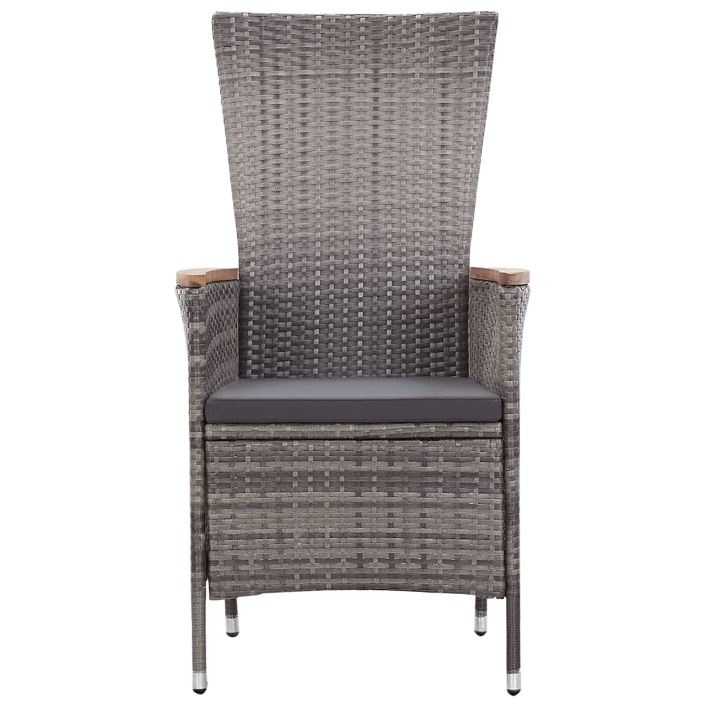 3-delige Loungeset met kussens poly rattan grijs is nu te koop bij PeponiXL, paradijselijk wonen!