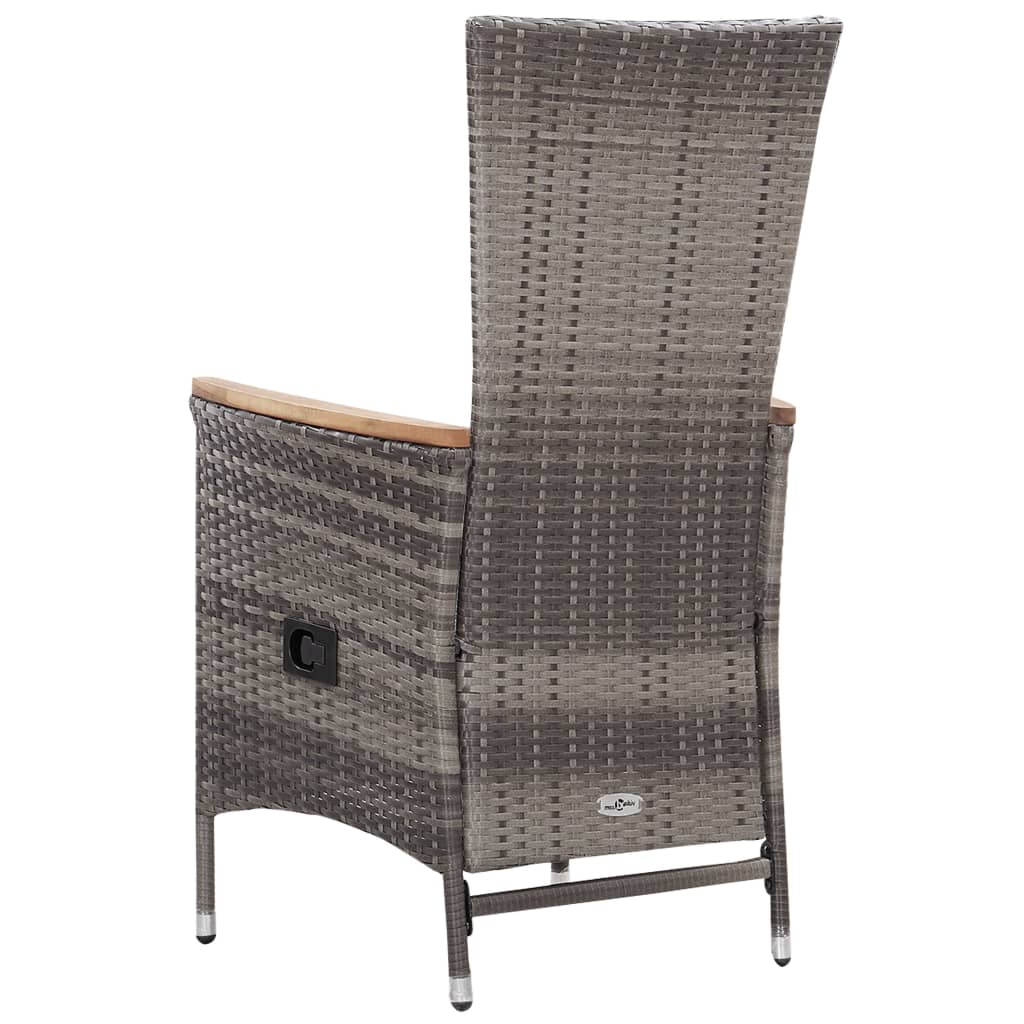 3-delige Loungeset met kussens poly rattan grijs is nu te koop bij PeponiXL, paradijselijk wonen!
