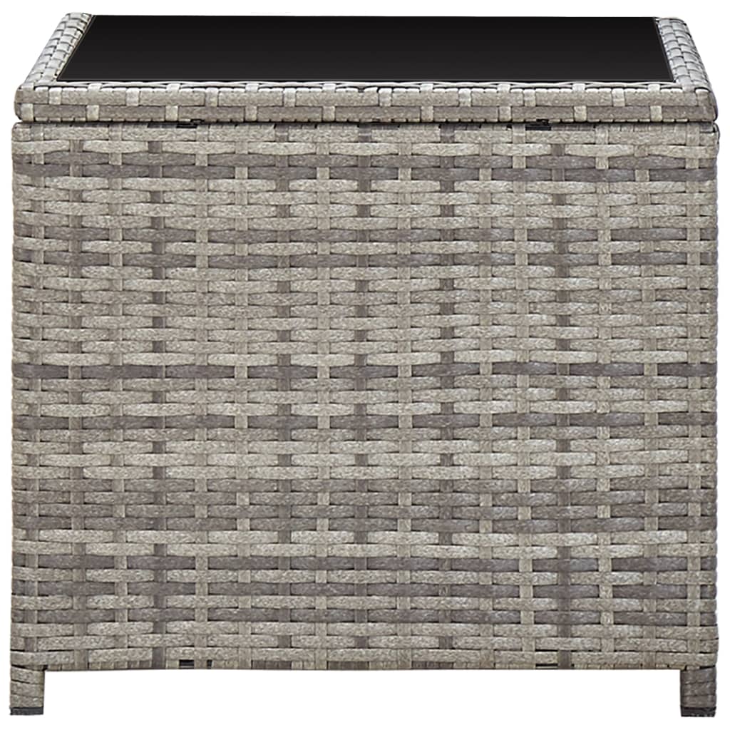 3-delige Loungeset met kussens poly rattan grijs is nu te koop bij PeponiXL, paradijselijk wonen!