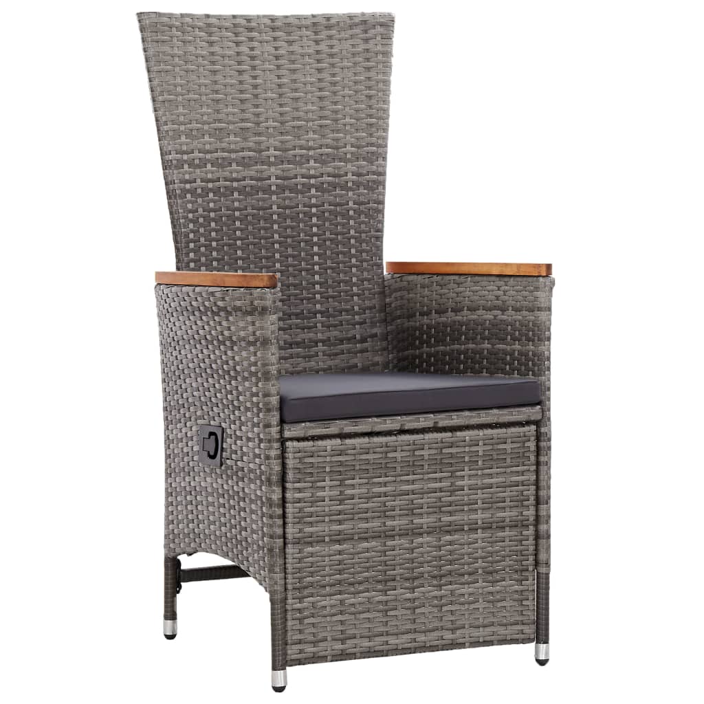 3-delige Loungeset met kussens poly rattan grijs is nu te koop bij PeponiXL, paradijselijk wonen!