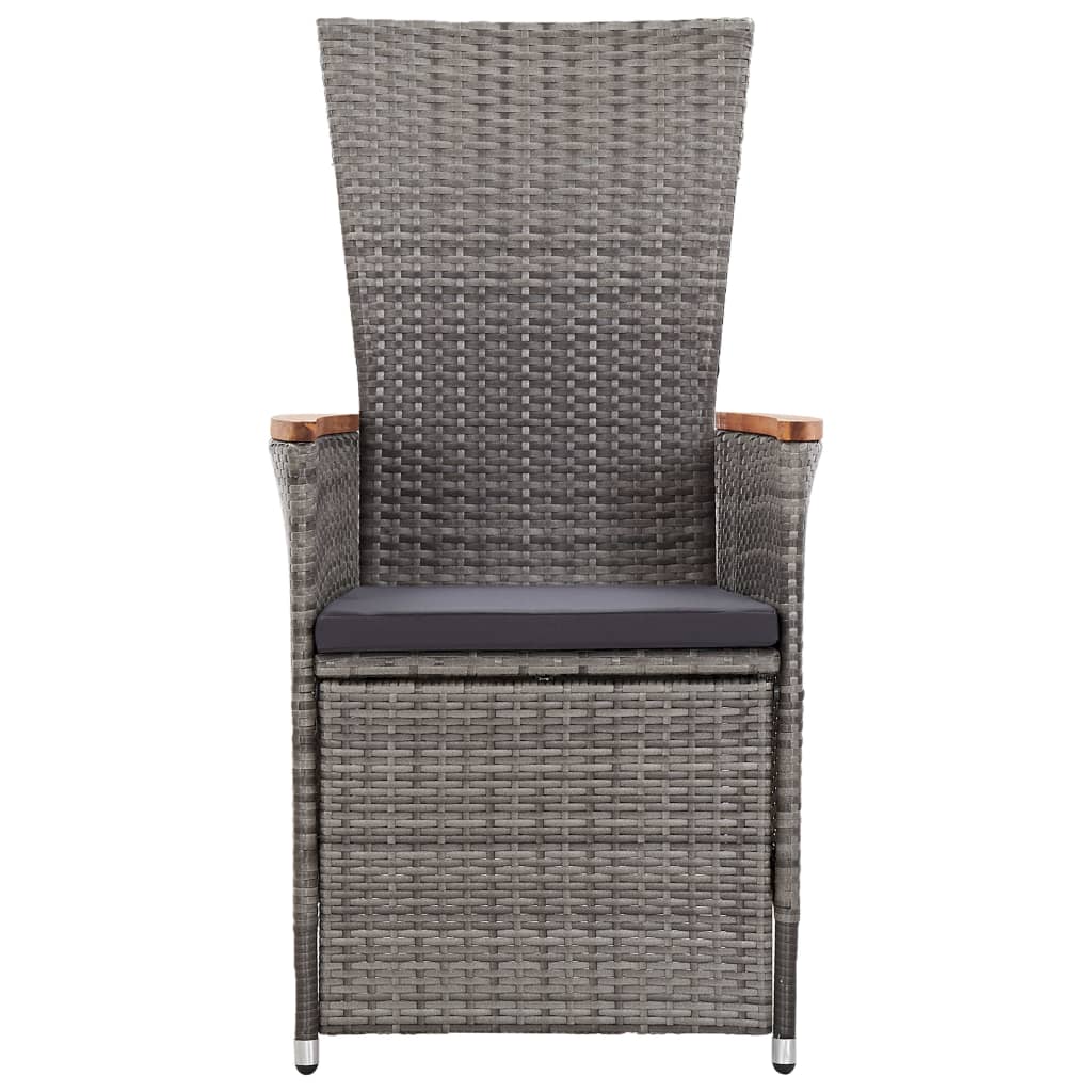 3-delige Loungeset met kussens poly rattan grijs is nu te koop bij PeponiXL, paradijselijk wonen!