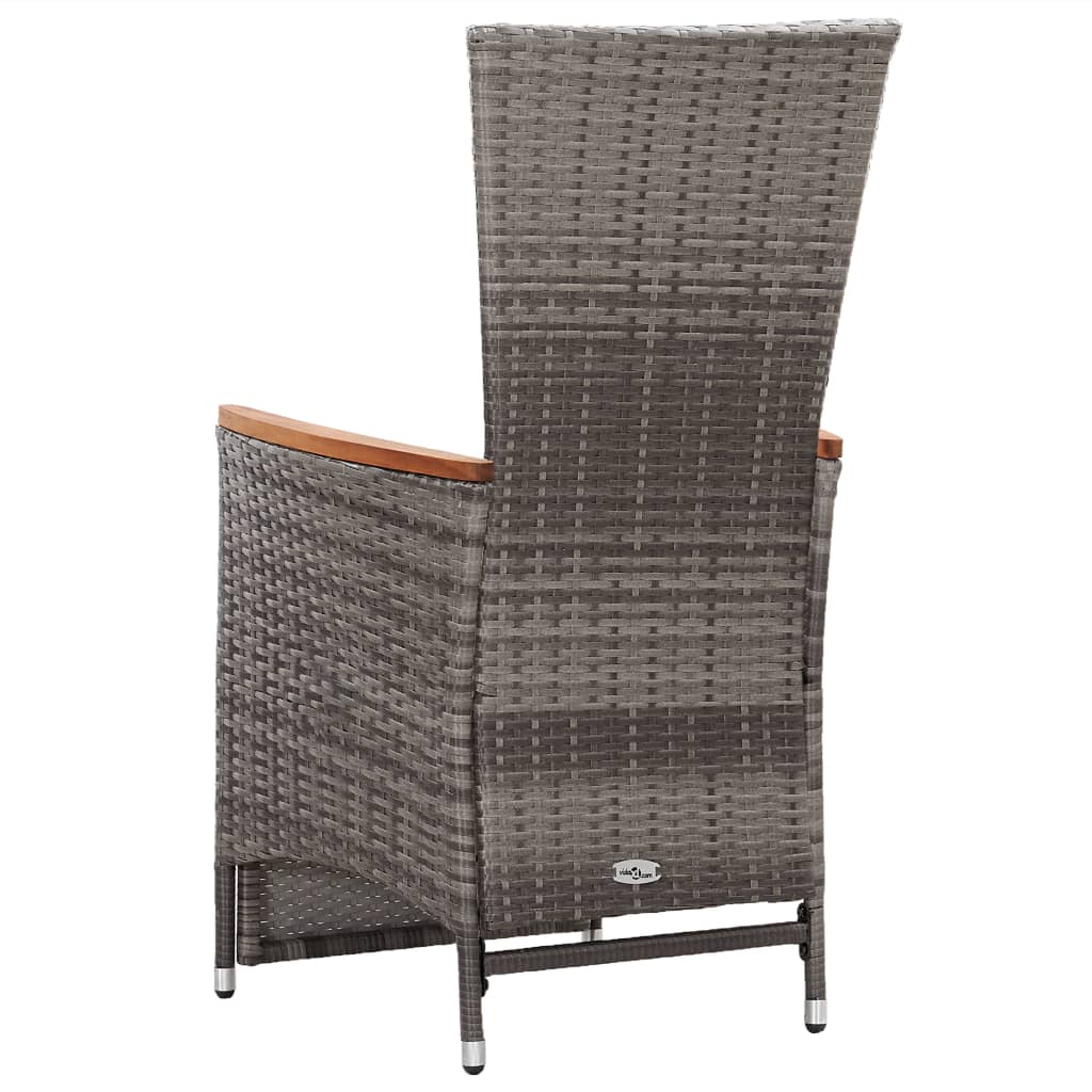 3-delige Loungeset met kussens poly rattan grijs is nu te koop bij PeponiXL, paradijselijk wonen!