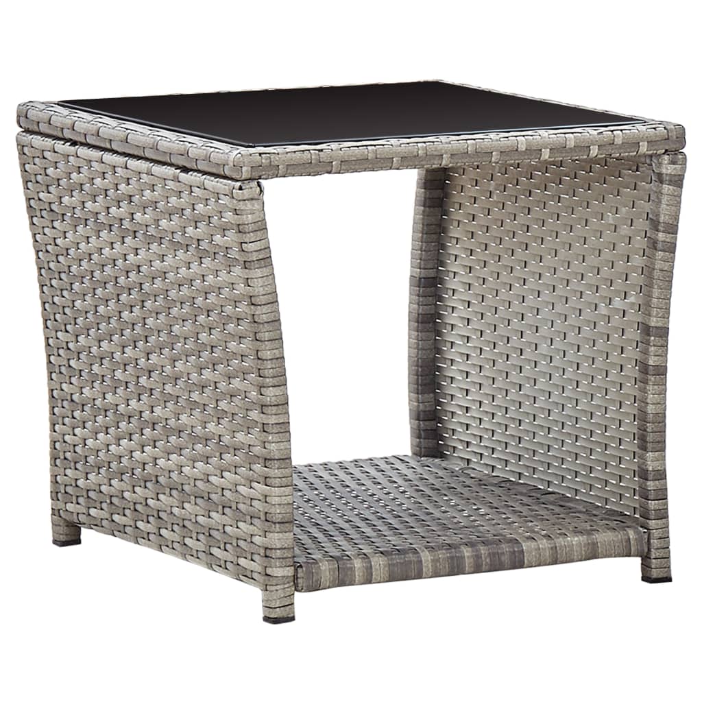 3-delige Loungeset met kussens poly rattan grijs is nu te koop bij PeponiXL, paradijselijk wonen!