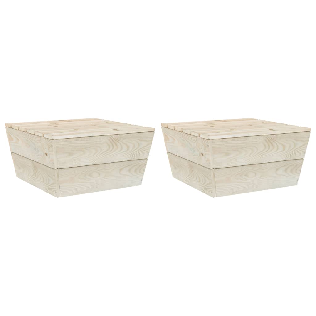 Tuintafels 2 st 60x60x30 cm geïmpregneerd vurenhout is nu te koop bij PeponiXL, paradijselijk wonen!