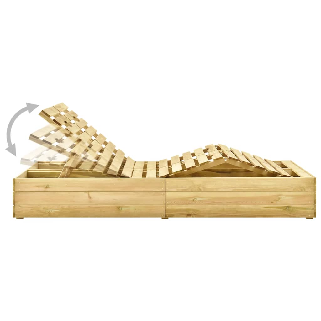 Ligbed tweepersoons groen geïmpregneerd grenenhout is nu te koop bij PeponiXL, paradijselijk wonen!