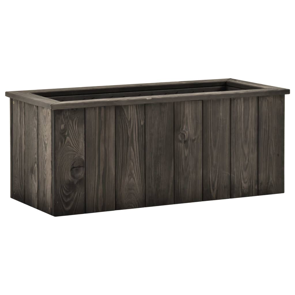 Plantenbak verhoogd 74x32x30 cm massief grenenhout grijs is nu te koop bij PeponiXL, paradijselijk wonen!