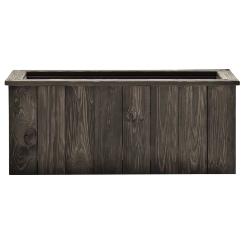Plantenbak verhoogd 74x32x30 cm massief grenenhout grijs is nu te koop bij PeponiXL, paradijselijk wonen!