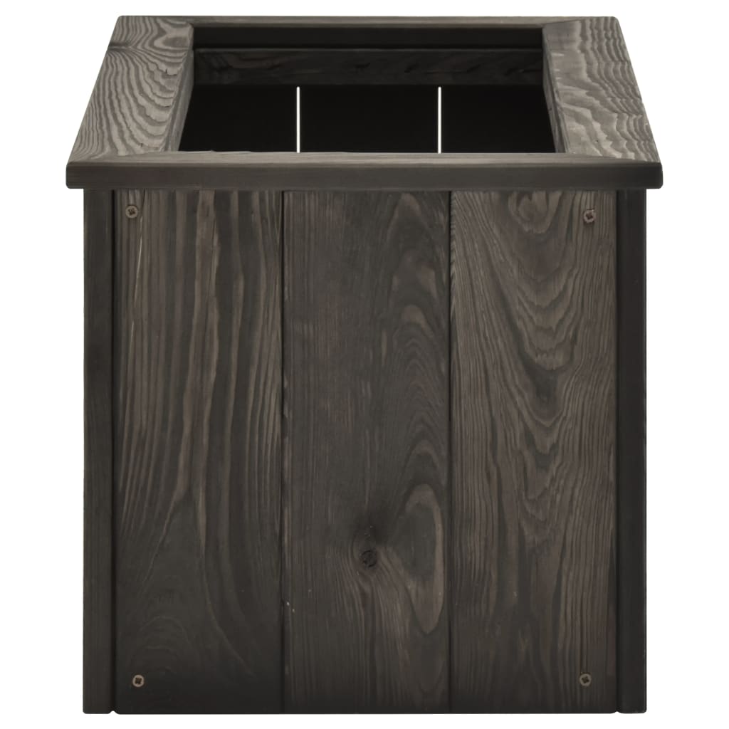 Plantenbak verhoogd 74x32x30 cm massief grenenhout grijs is nu te koop bij PeponiXL, paradijselijk wonen!