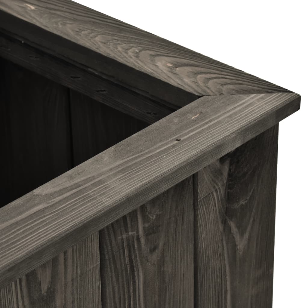 Plantenbak verhoogd 74x32x30 cm massief grenenhout grijs is nu te koop bij PeponiXL, paradijselijk wonen!