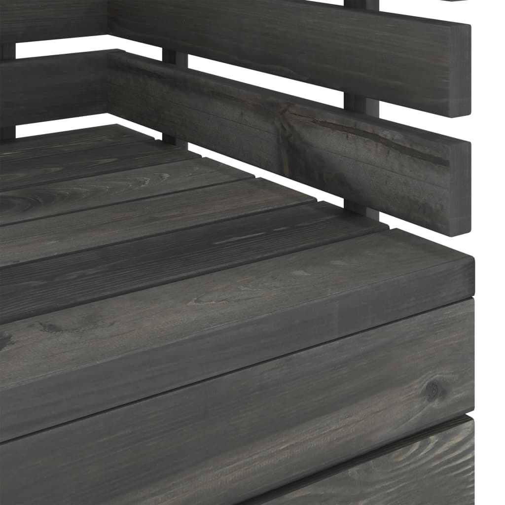 Tuinfauteuil pallet massief grenenhout donkergrijs is nu te koop bij PeponiXL, paradijselijk wonen!