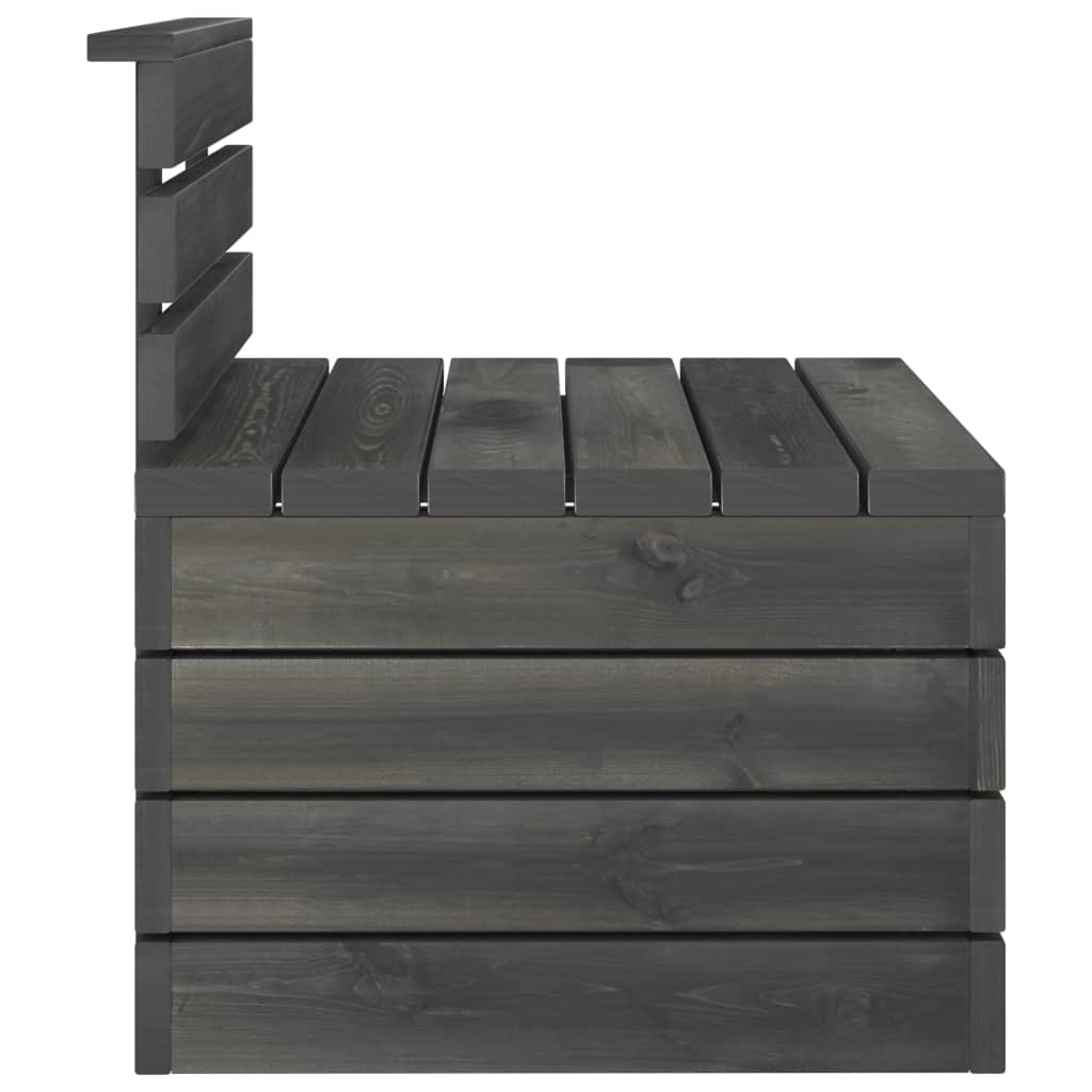 2-delige Loungeset pallet massief grenenhout donkergrijs is nu te koop bij PeponiXL, paradijselijk wonen!
