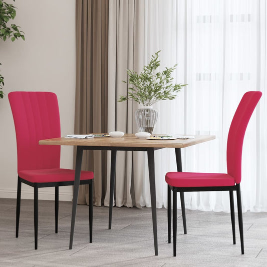 Eetkamerstoelen 2 st fluweel wijnrood is nu te koop bij PeponiXL, paradijselijk wonen!