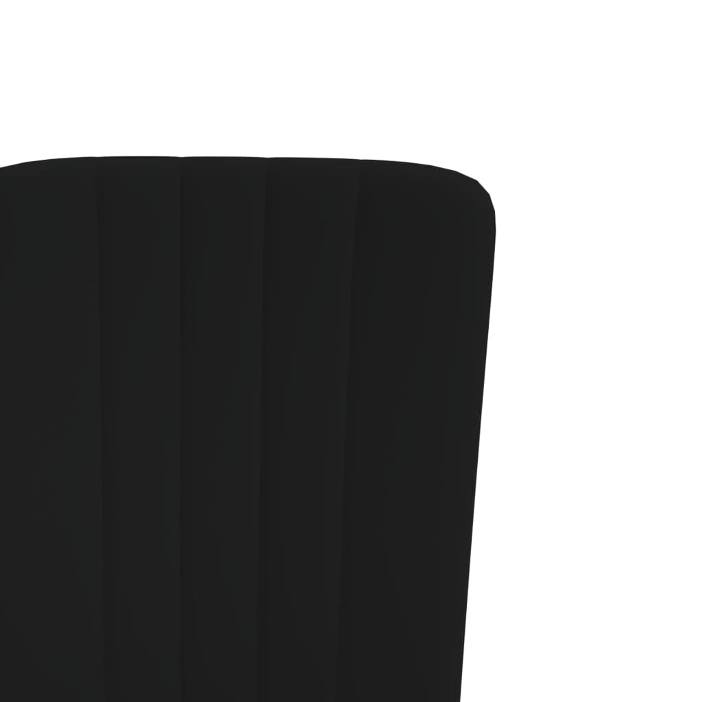 Eetkamerstoelen 2 st fluweel zwart