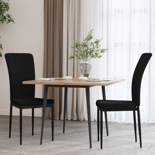 Eetkamerstoelen 2 st fluweel zwart is nu te koop bij PeponiXL, paradijselijk wonen!