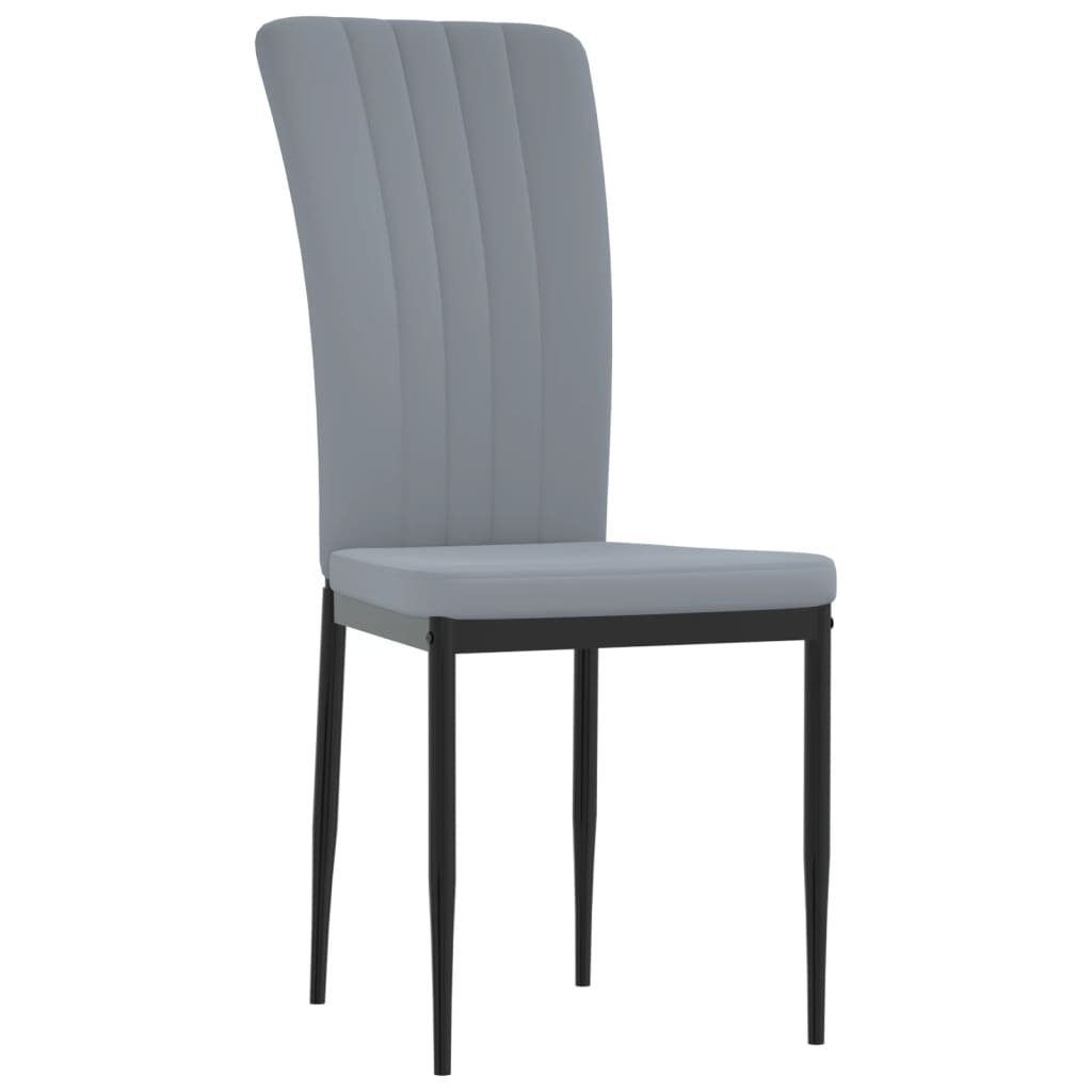 Eetkamerstoelen 4 st fluweel lichtgrijs is nu te koop bij PeponiXL, paradijselijk wonen!