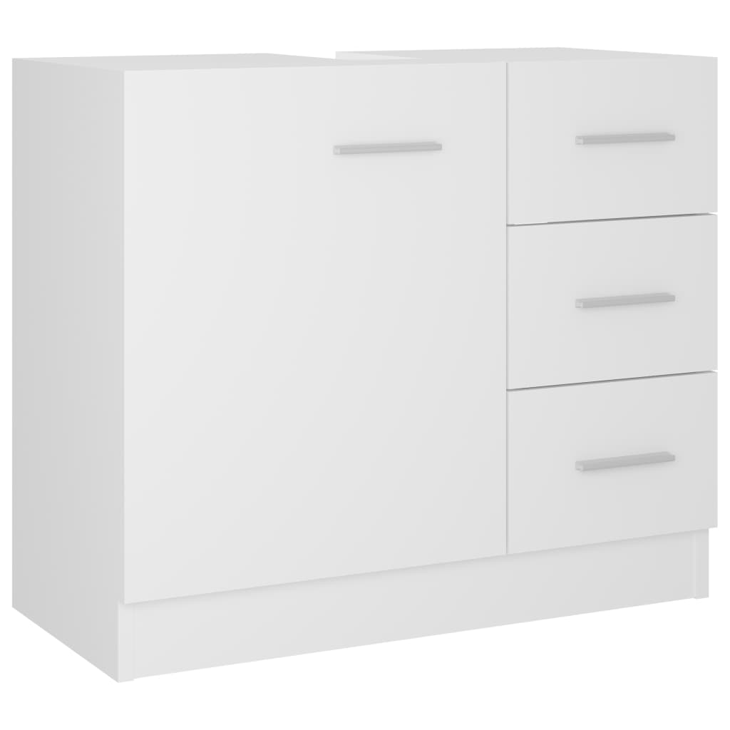 Wastafelkast 63x30x54 cm bewerkt hout wit is nu te koop bij PeponiXL, paradijselijk wonen!