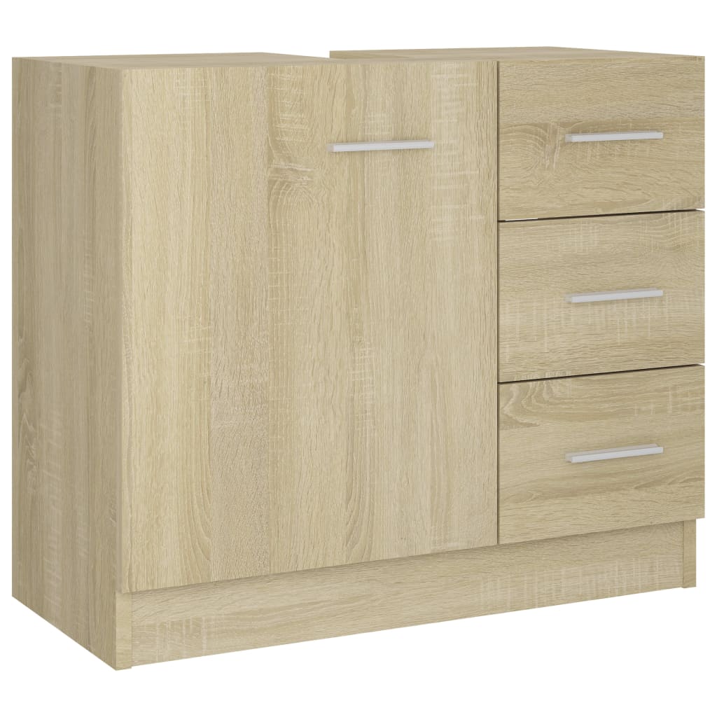 Wastafelkast 63x30x54 cm bewerkt hout sonoma eikenkleurig is nu te koop bij PeponiXL, paradijselijk wonen!