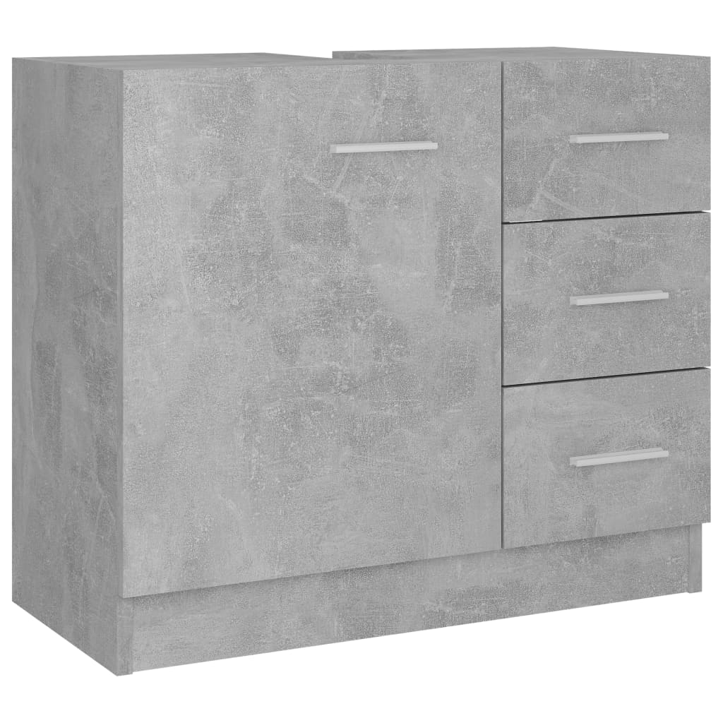 Wastafelkast 63x30x54 cm bewerkt hout betongrijs is nu te koop bij PeponiXL, paradijselijk wonen!