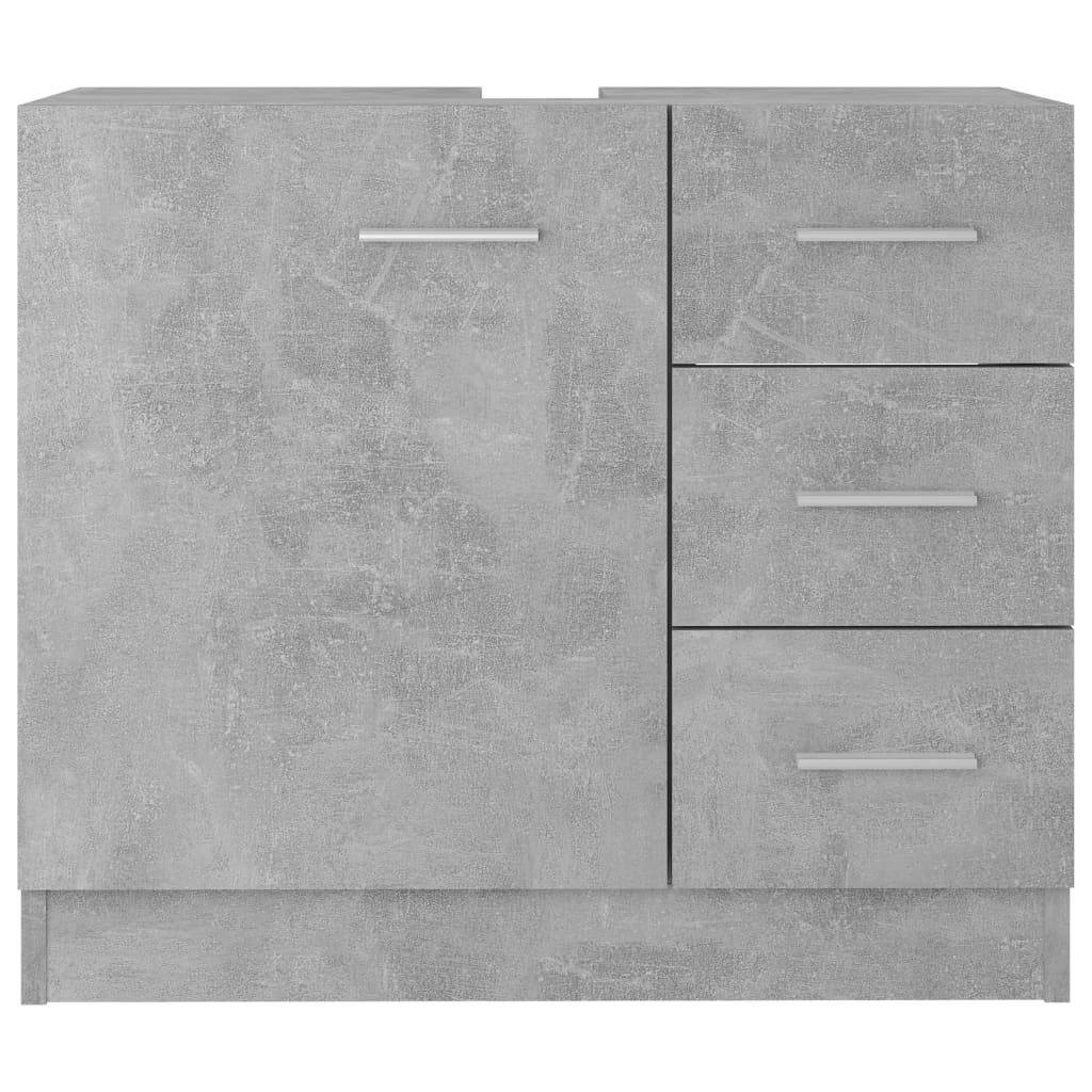Wastafelkast 63x30x54 cm bewerkt hout betongrijs is nu te koop bij PeponiXL, paradijselijk wonen!