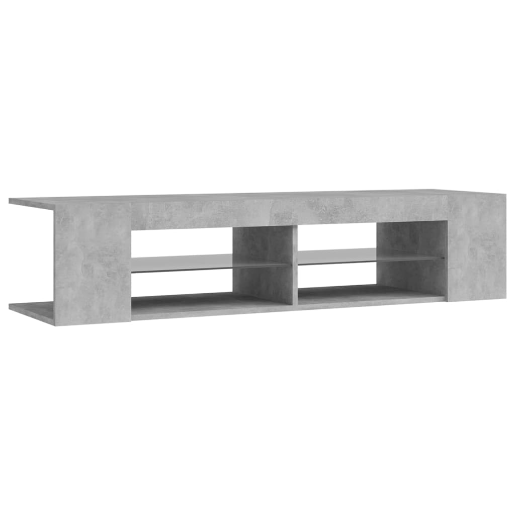 Tv-meubel met LED-verlichting 135x39x30 cm betongrijs is nu te koop bij PeponiXL, paradijselijk wonen!
