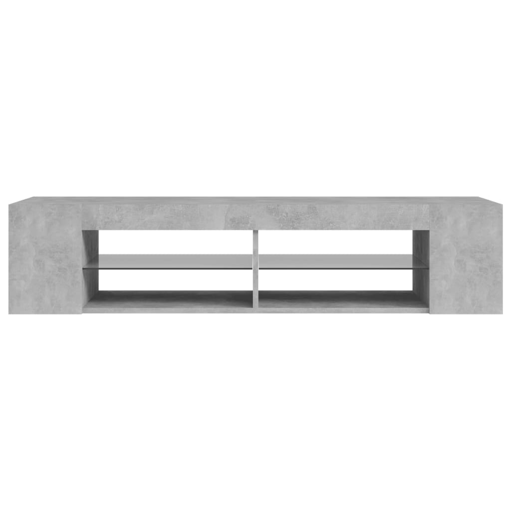 Tv-meubel met LED-verlichting 135x39x30 cm betongrijs is nu te koop bij PeponiXL, paradijselijk wonen!