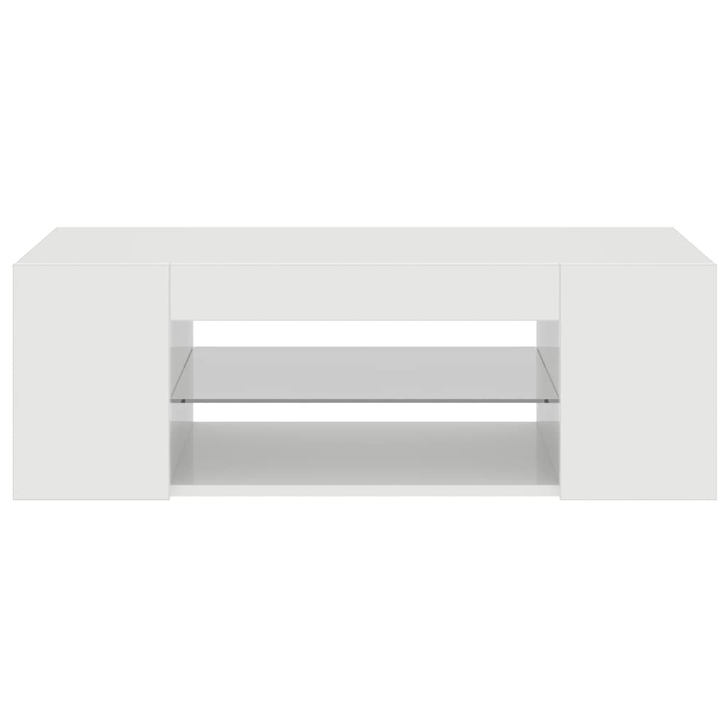 Tv-meubel met LED-verlichting 90x39x30 cm hoogglans wit is nu te koop bij PeponiXL, paradijselijk wonen!