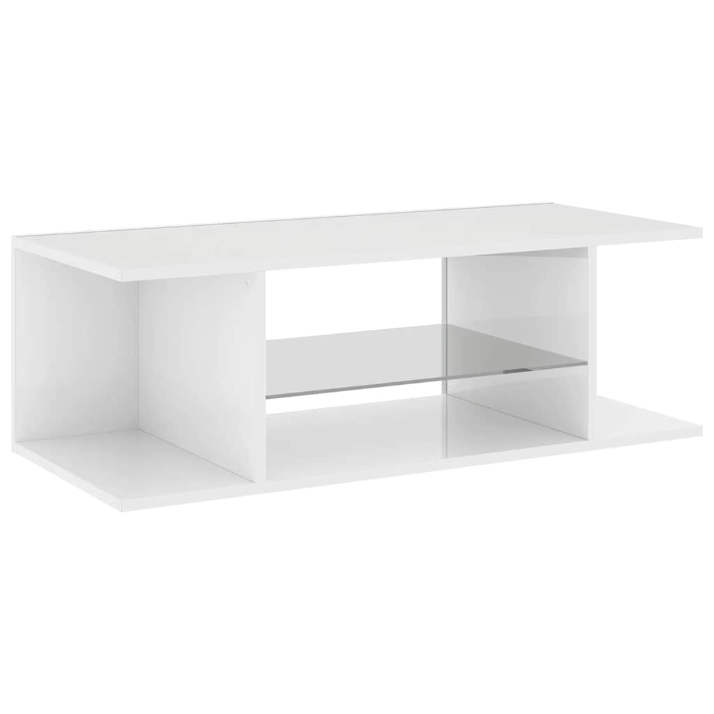 Tv-meubel met LED-verlichting 90x39x30 cm hoogglans wit is nu te koop bij PeponiXL, paradijselijk wonen!