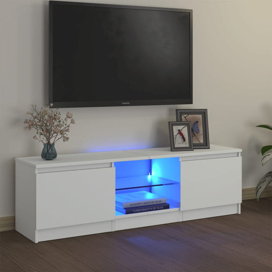 Tv-meubel met LED-verlichting 120x30x36 cm wit is nu te koop bij PeponiXL, paradijselijk wonen!