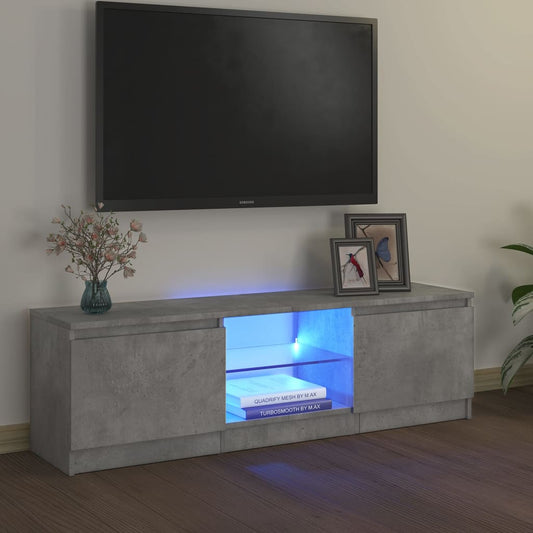 Tv-meubel met LED-verlichting 120x30x36 cm betongrijs is nu te koop bij PeponiXL, paradijselijk wonen!