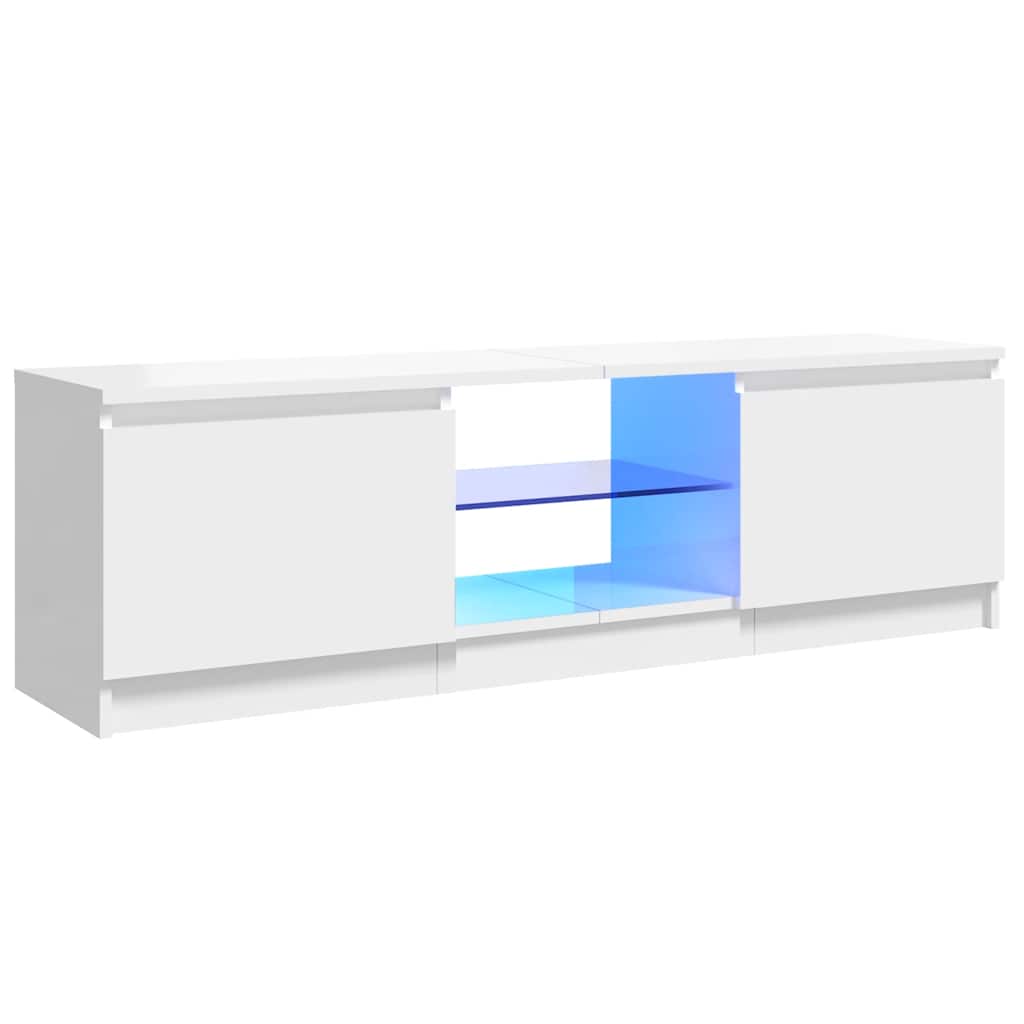 Tv-meubel met LED-verlichting 120x30x36 cm hoogglans wit is nu te koop bij PeponiXL, paradijselijk wonen!