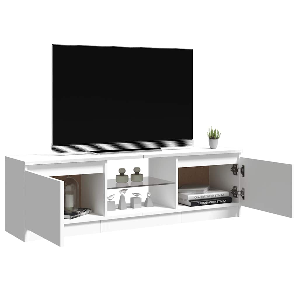 Tv-meubel met LED-verlichting 120x30x36 cm hoogglans wit is nu te koop bij PeponiXL, paradijselijk wonen!