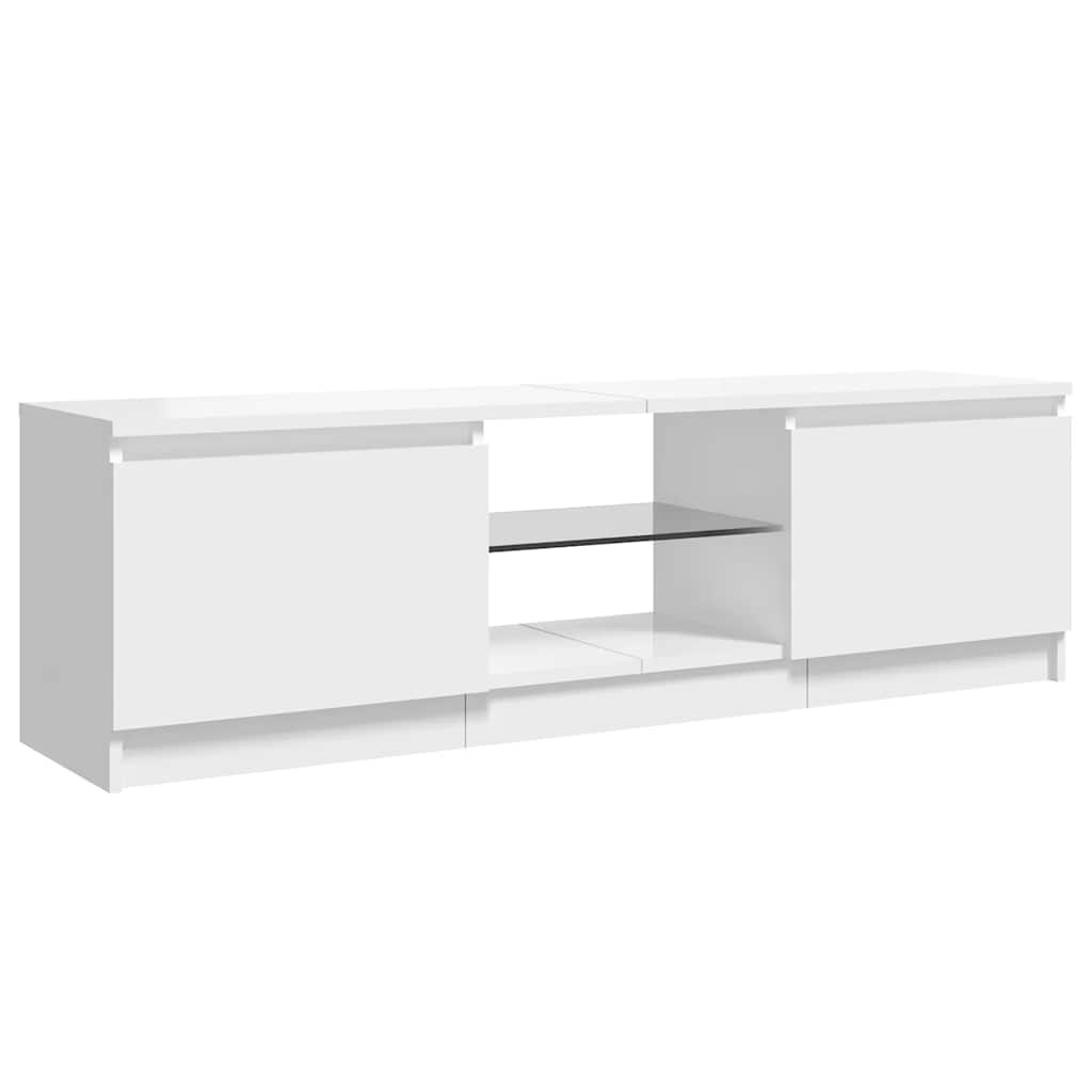 Tv-meubel met LED-verlichting 120x30x36 cm hoogglans wit is nu te koop bij PeponiXL, paradijselijk wonen!