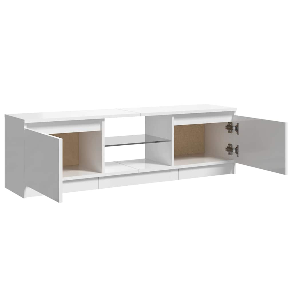 Tv-meubel met LED-verlichting 120x30x36 cm hoogglans wit is nu te koop bij PeponiXL, paradijselijk wonen!