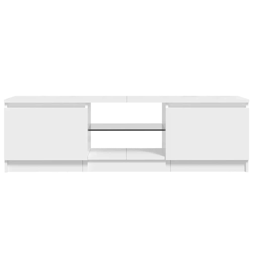 Tv-meubel met LED-verlichting 120x30x36 cm hoogglans wit is nu te koop bij PeponiXL, paradijselijk wonen!