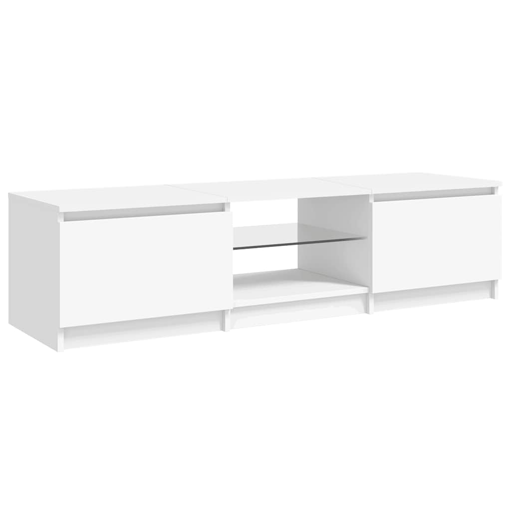 Tv-meubel met LED-verlichting 140x40x36 cm wit is nu te koop bij PeponiXL, paradijselijk wonen!
