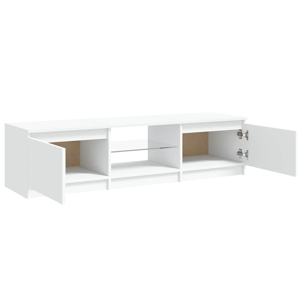 Tv-meubel met LED-verlichting 140x40x36 cm wit is nu te koop bij PeponiXL, paradijselijk wonen!