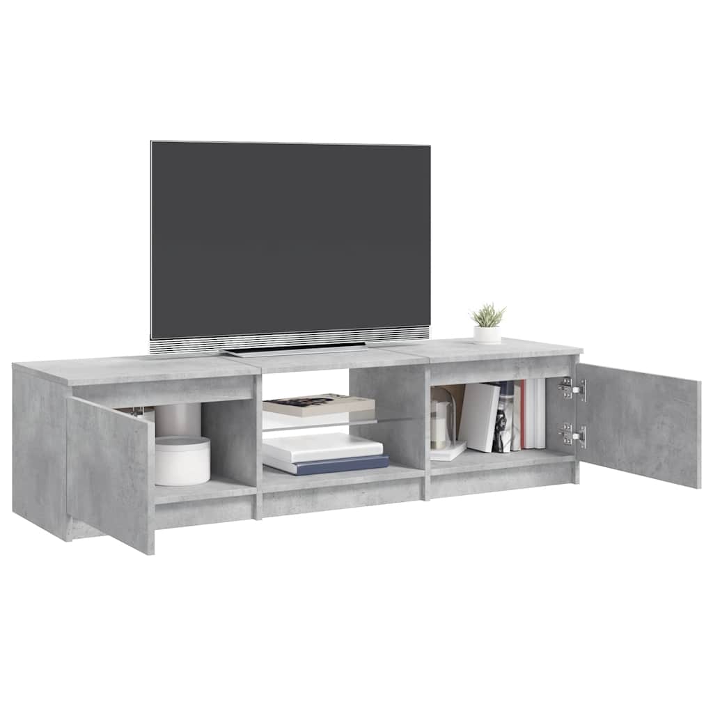 Tv-meubel met LED-verlichting 140x40x36 cm betongrijs is nu te koop bij PeponiXL, paradijselijk wonen!