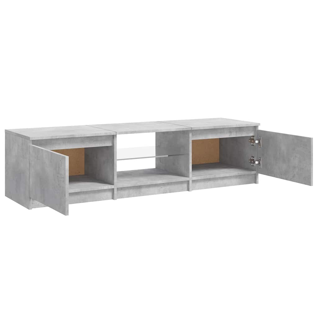 Tv-meubel met LED-verlichting 140x40x36 cm betongrijs is nu te koop bij PeponiXL, paradijselijk wonen!